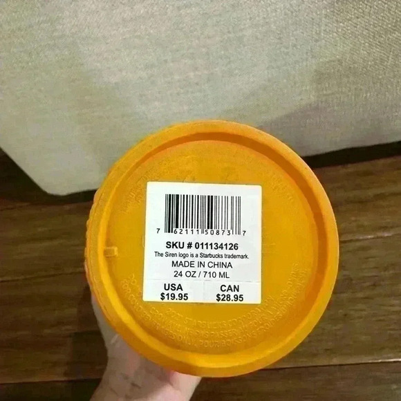 Starbucks Orange Ombré Jeweled Studded tumbler venti size (24oz) - Picture 3 of 4